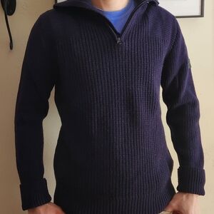 Helly Hansen Men's Dark Blue Zip-Up Sweater